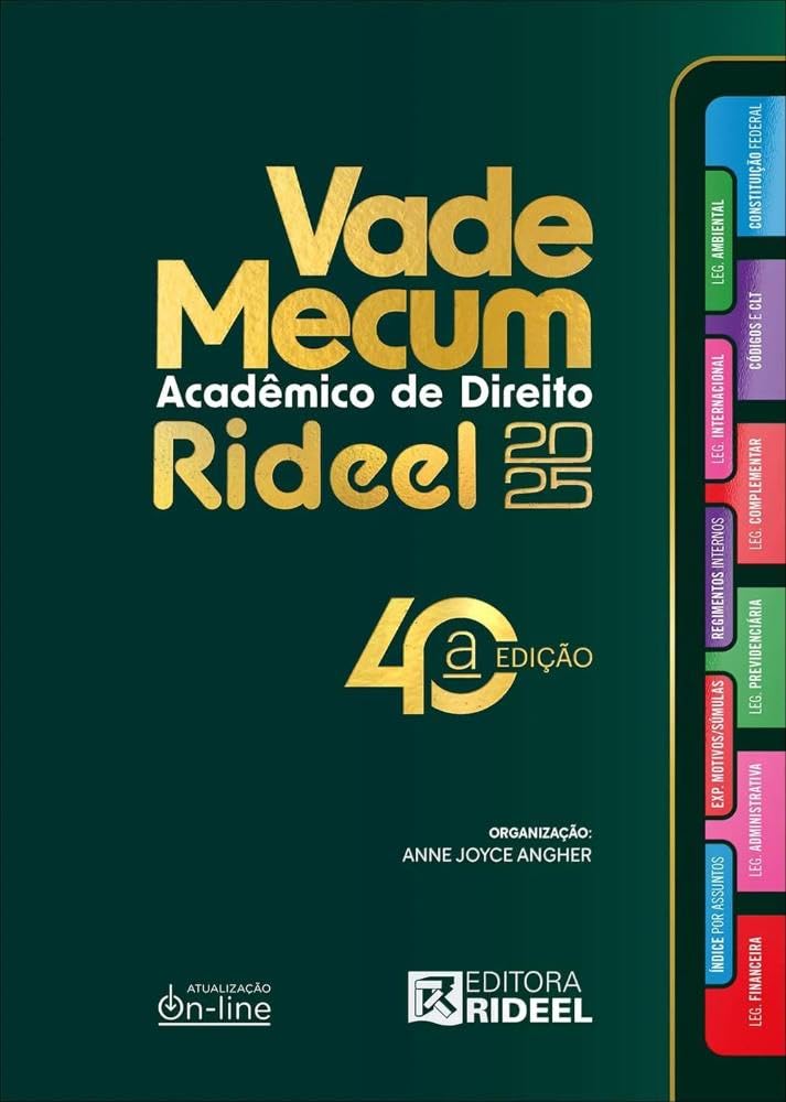 Vade Mecum Acadêmico de Direito Rideel 2025 – 1º Semestre – 40ª Edição Capa dura – 31 janeiro 2025